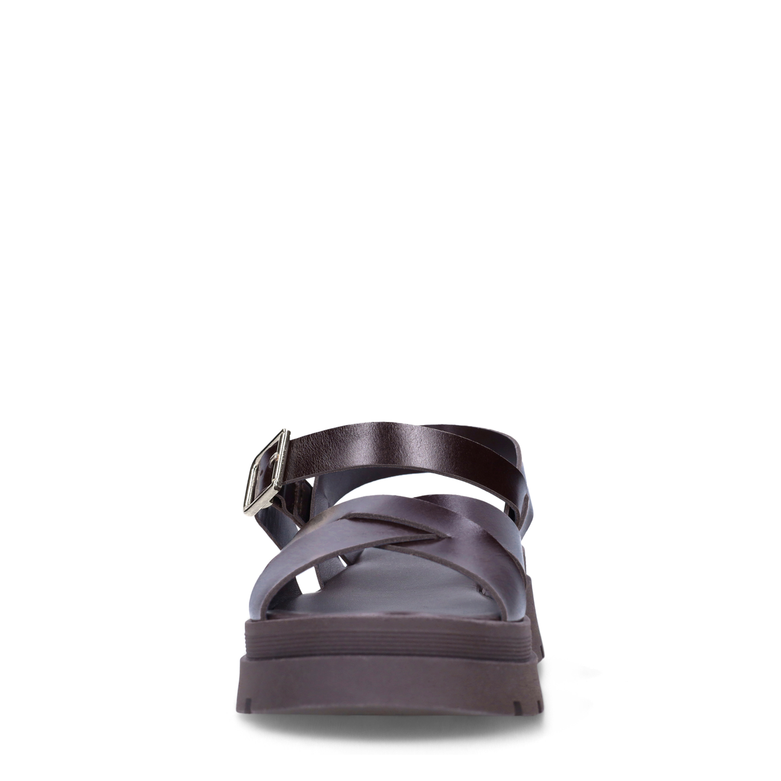Bruine leren sandalen