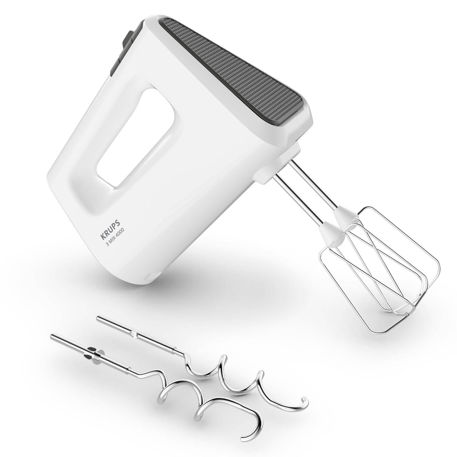 KRUPS Handmixer GN 4001 - weiß-grau - 450 Watt