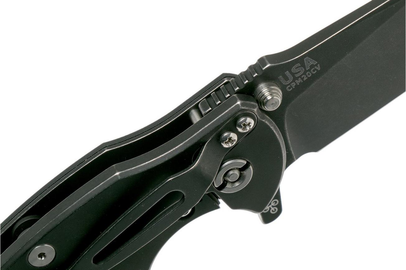 Rick Hinderer Jurassic Slicer Battle Black, Black G10 CPM 20CV zakmes