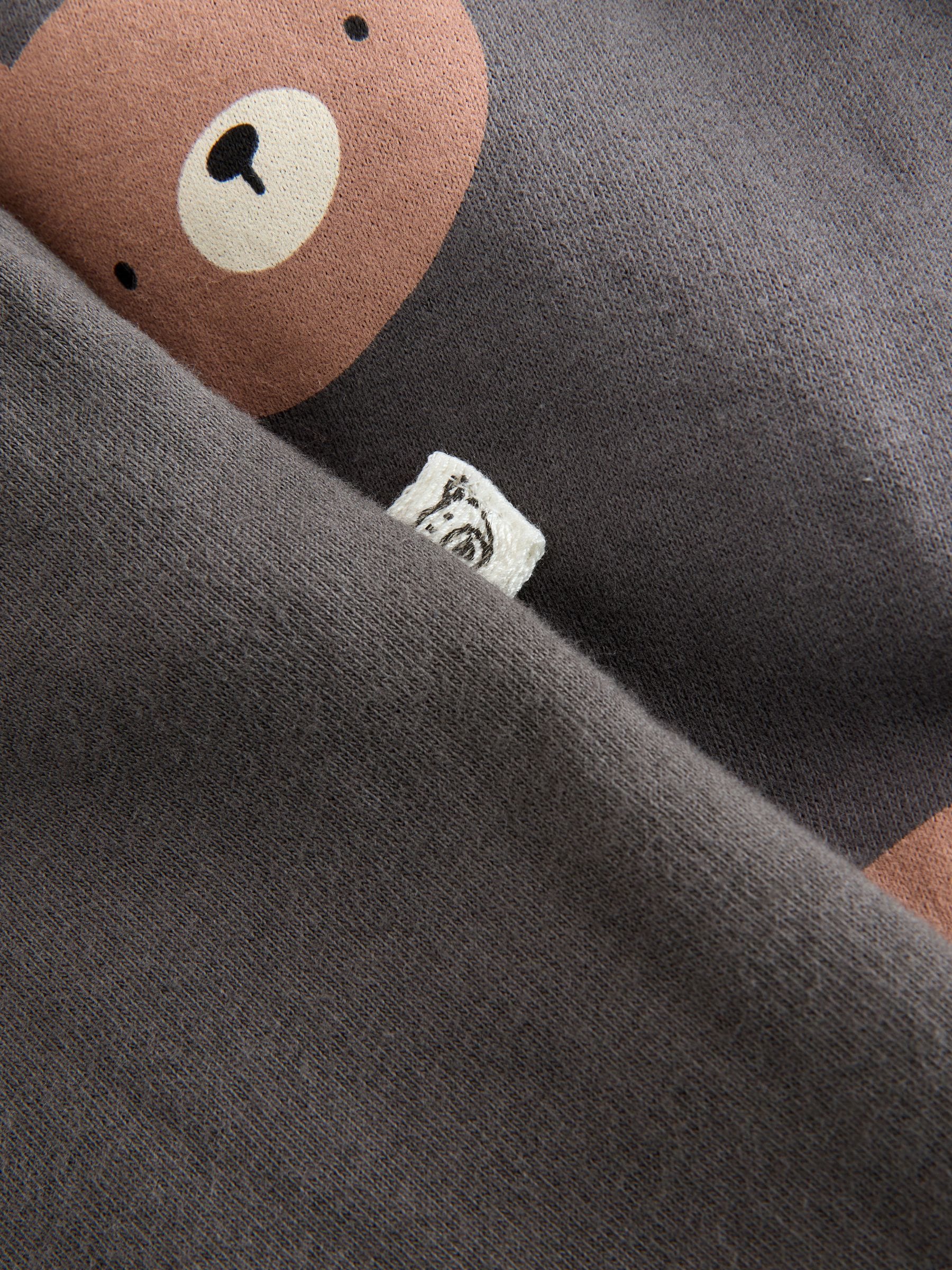 Charcoal Grey Bear All Over - Set met sweatshirt en joggingbroek met strepen (3mnd-7jr)