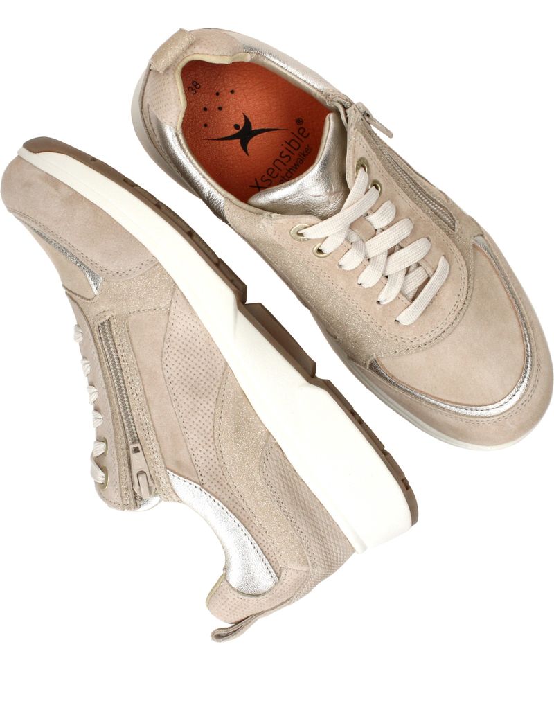 Xsensible Valletta Stretchwalker Sneakers Beige Dames