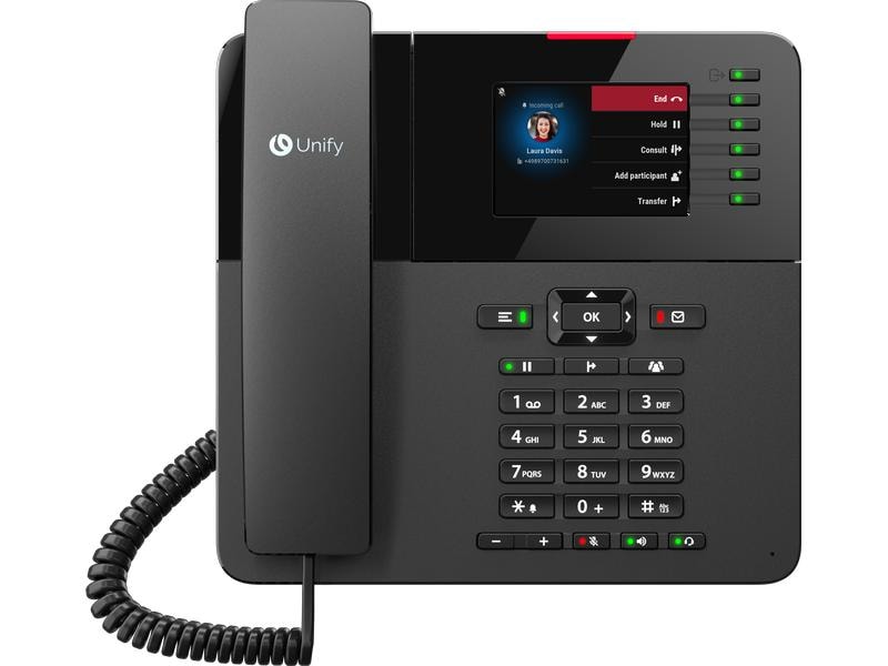MITEL Tischtelefon OpenScape CP410 Schwarz Flexibles Tischtelefon für Anwendungen, bei denen eine stärkere Personalisierung erforderlich ist