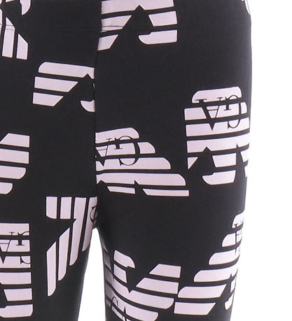 Emporio Armani Leggings - Schwarz/Rosa m. Logos