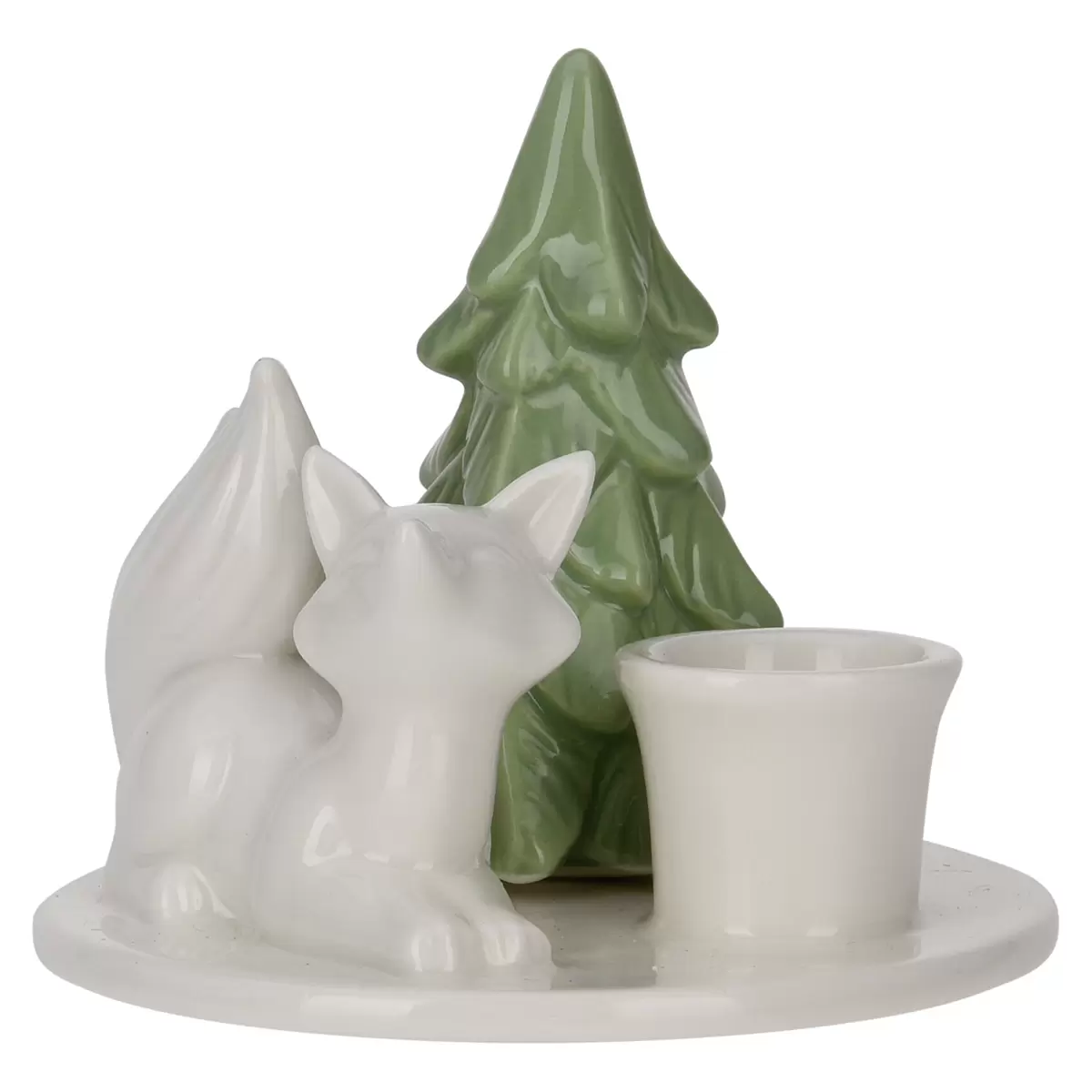 Kerzenständer XMAS hellgrün,weiss