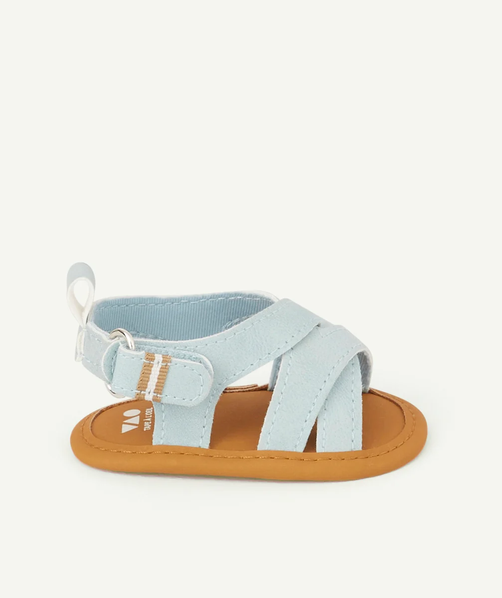 CHAUSSONS STYLE SANDALES BLEU BÉBÉ GARÇON