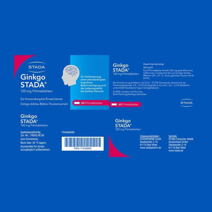 Ginkgo STADA® 120 mg Filmtabletten, 60 St