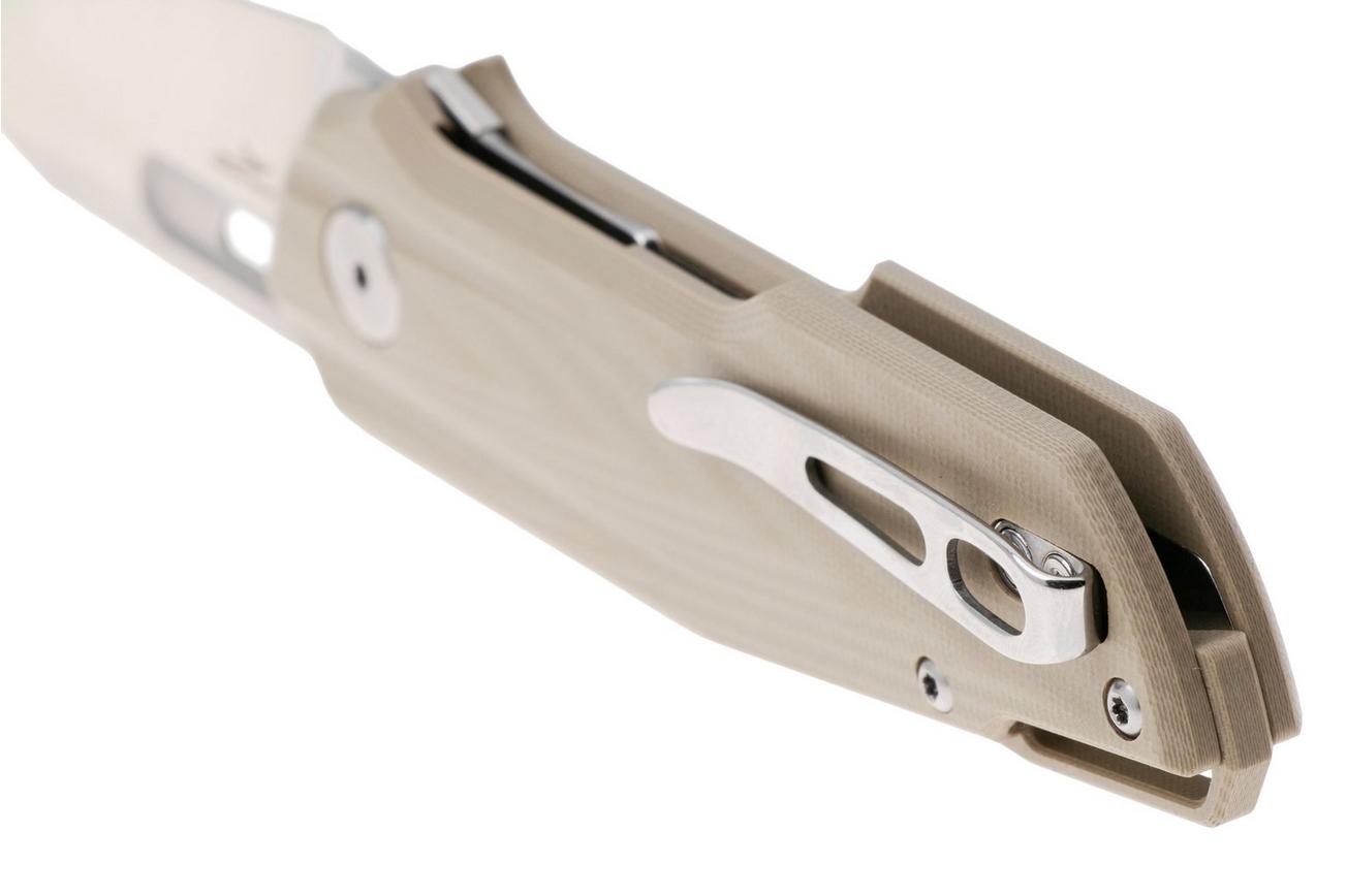 Bestech Toddler BG64C Satin 14C28N, Tan G10, zakmes