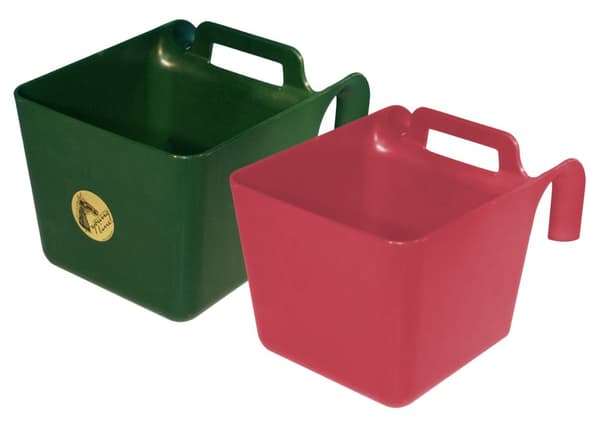 Fôrtrau grønn med krok 11 l plast