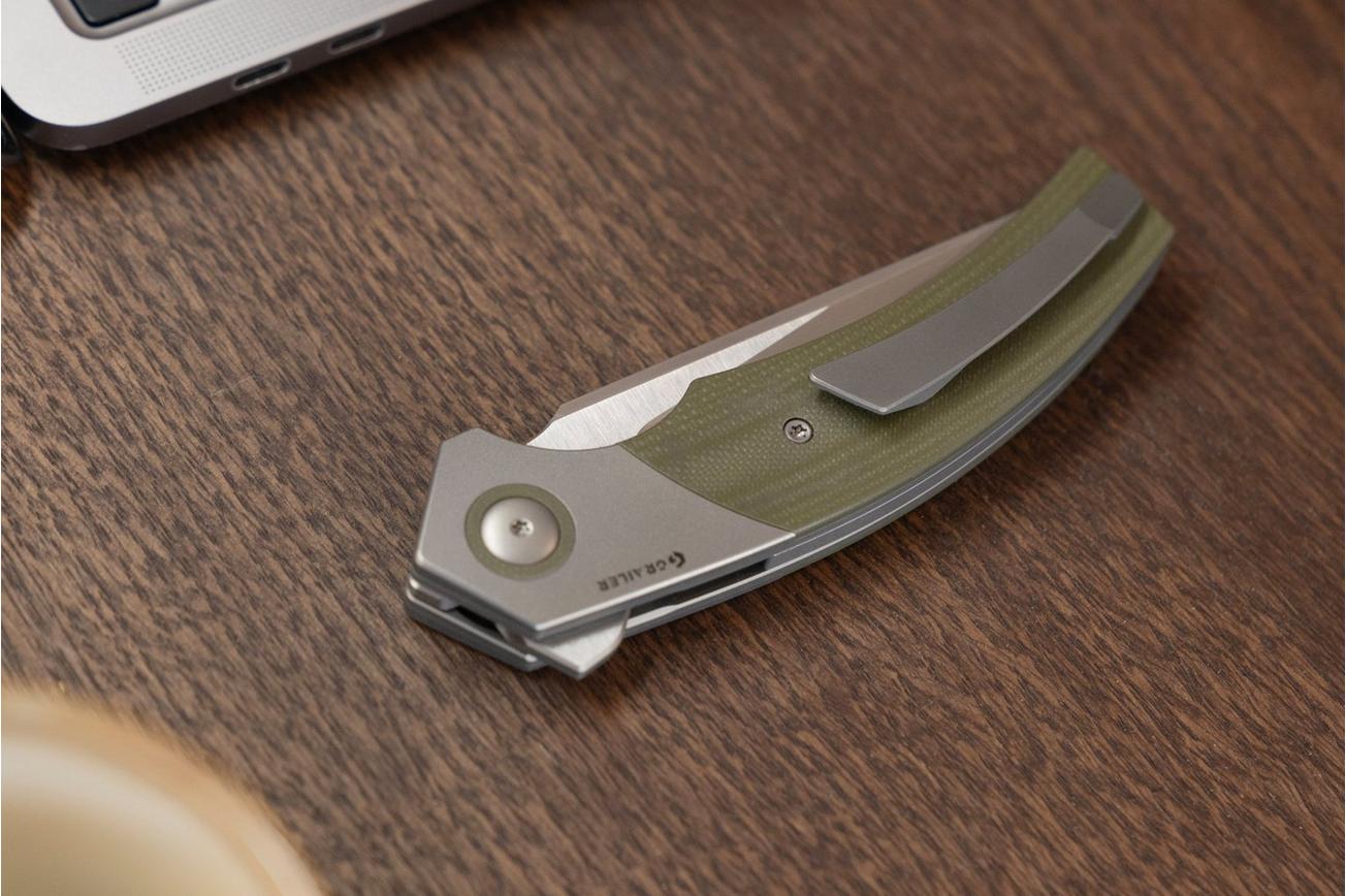 Grailer 4 OD Green G10 zakmes, Michel Timmermans design