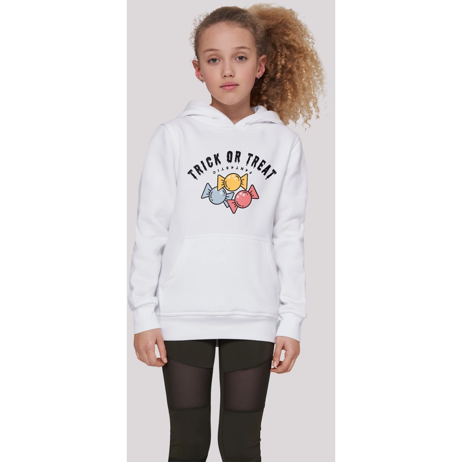 F4NT4STIC Hoodie Trick Or Treat Halloween weiß