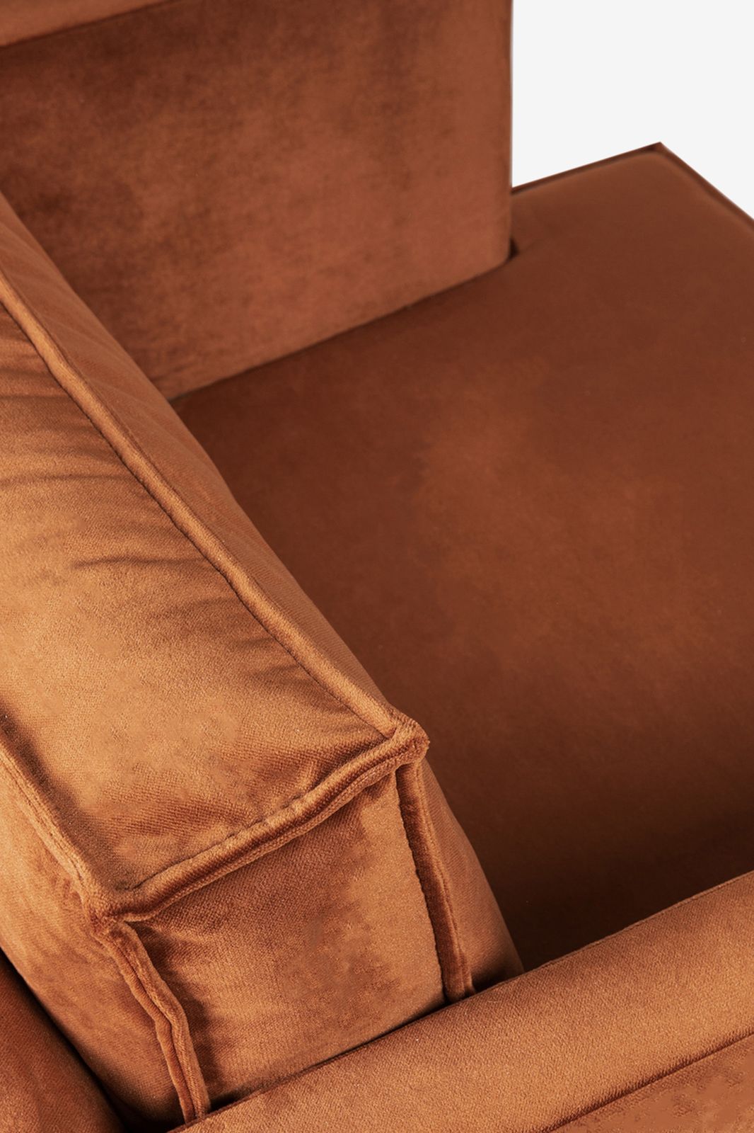 The Duchess velvet loveseat roest