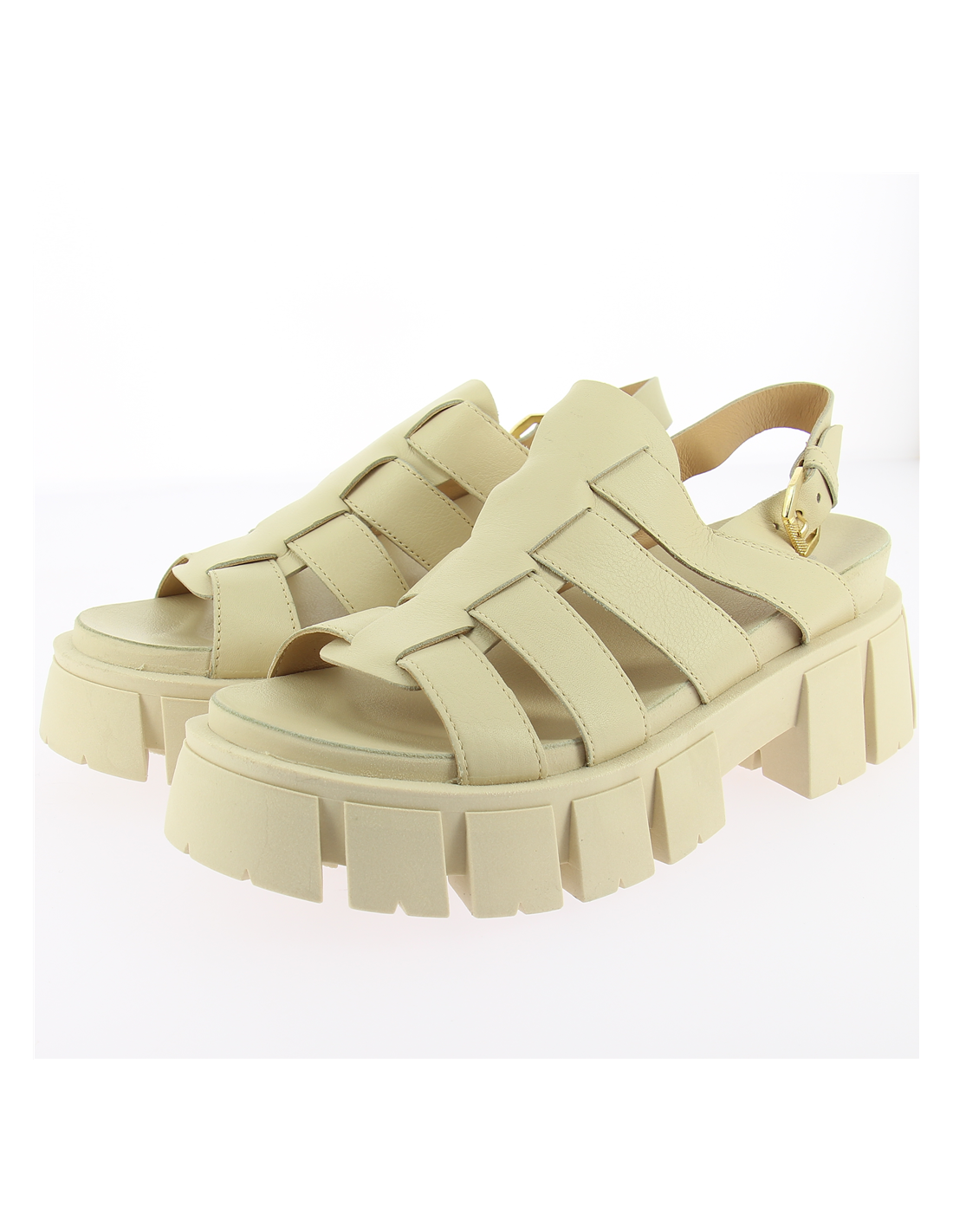 mjus sandales compensées femme Marmara beige