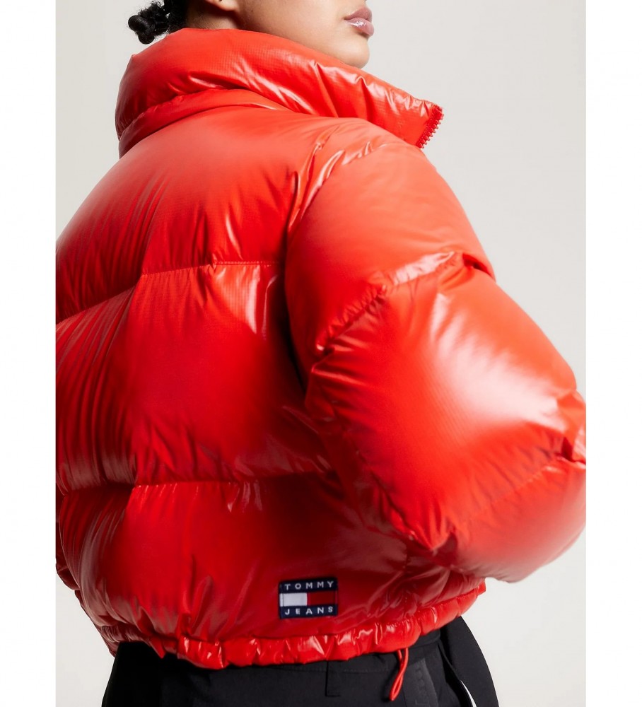 Jaqueta Tommy Jeans Alaska acolchoada e reciclada vermelha