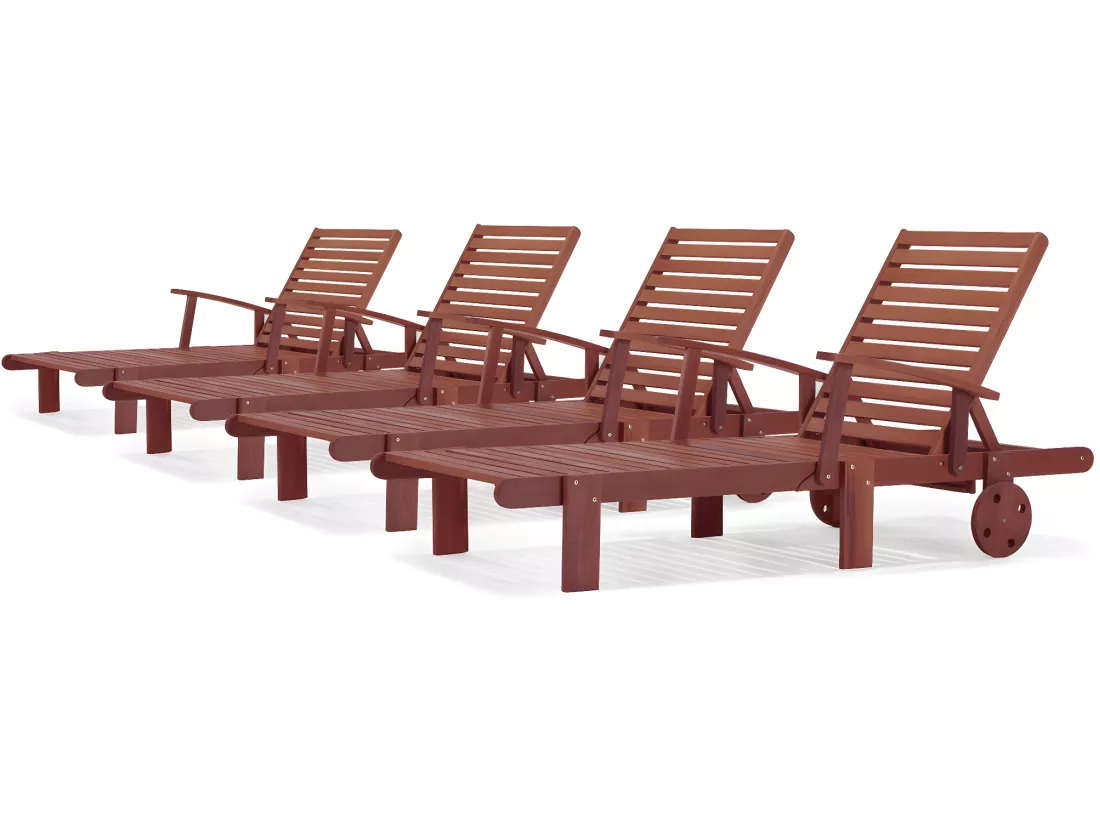 Bain de soleil pliant en bois exotique 