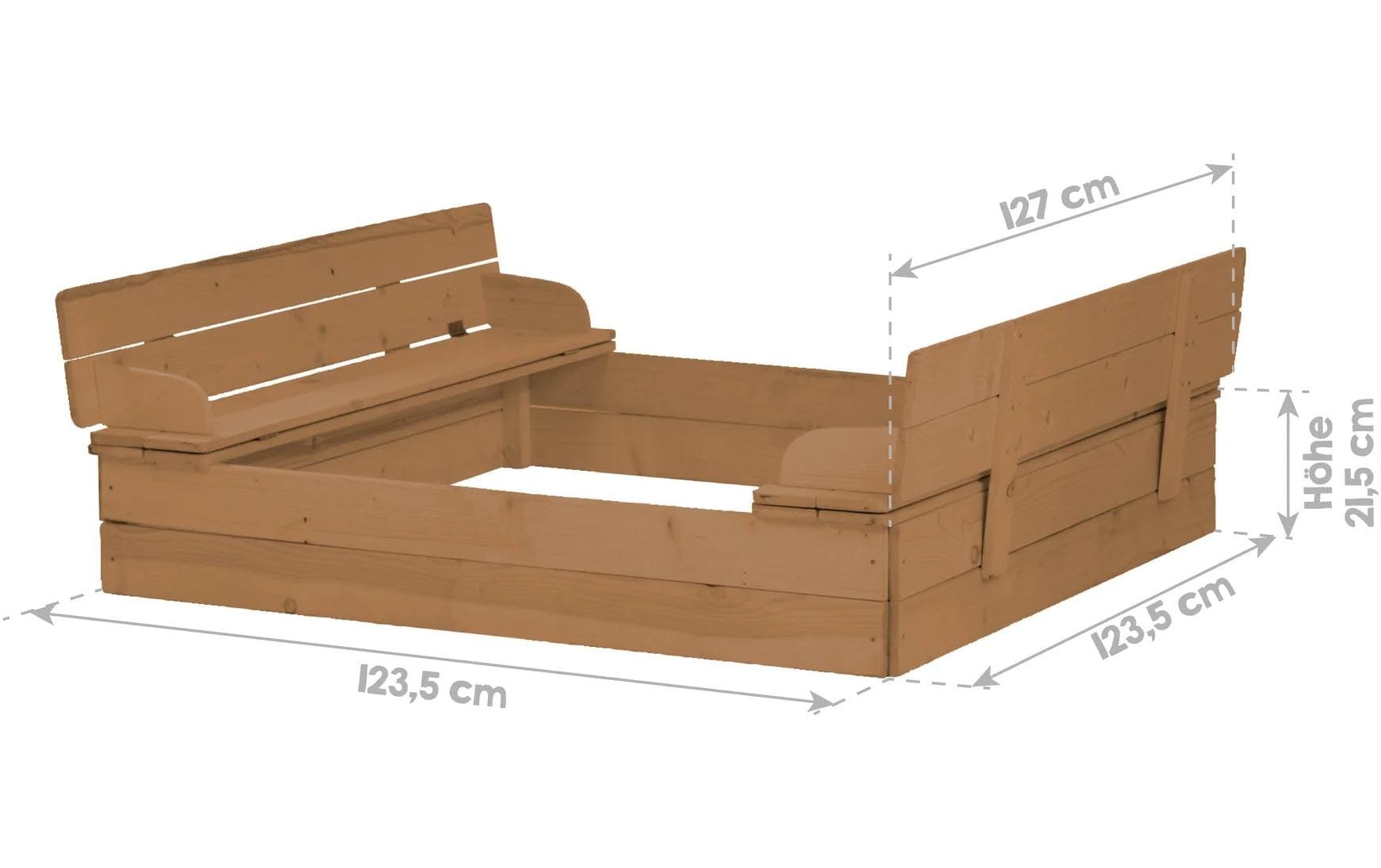 roba® Sandkasten »Sandkasten, aufklappbare Sitzbank«