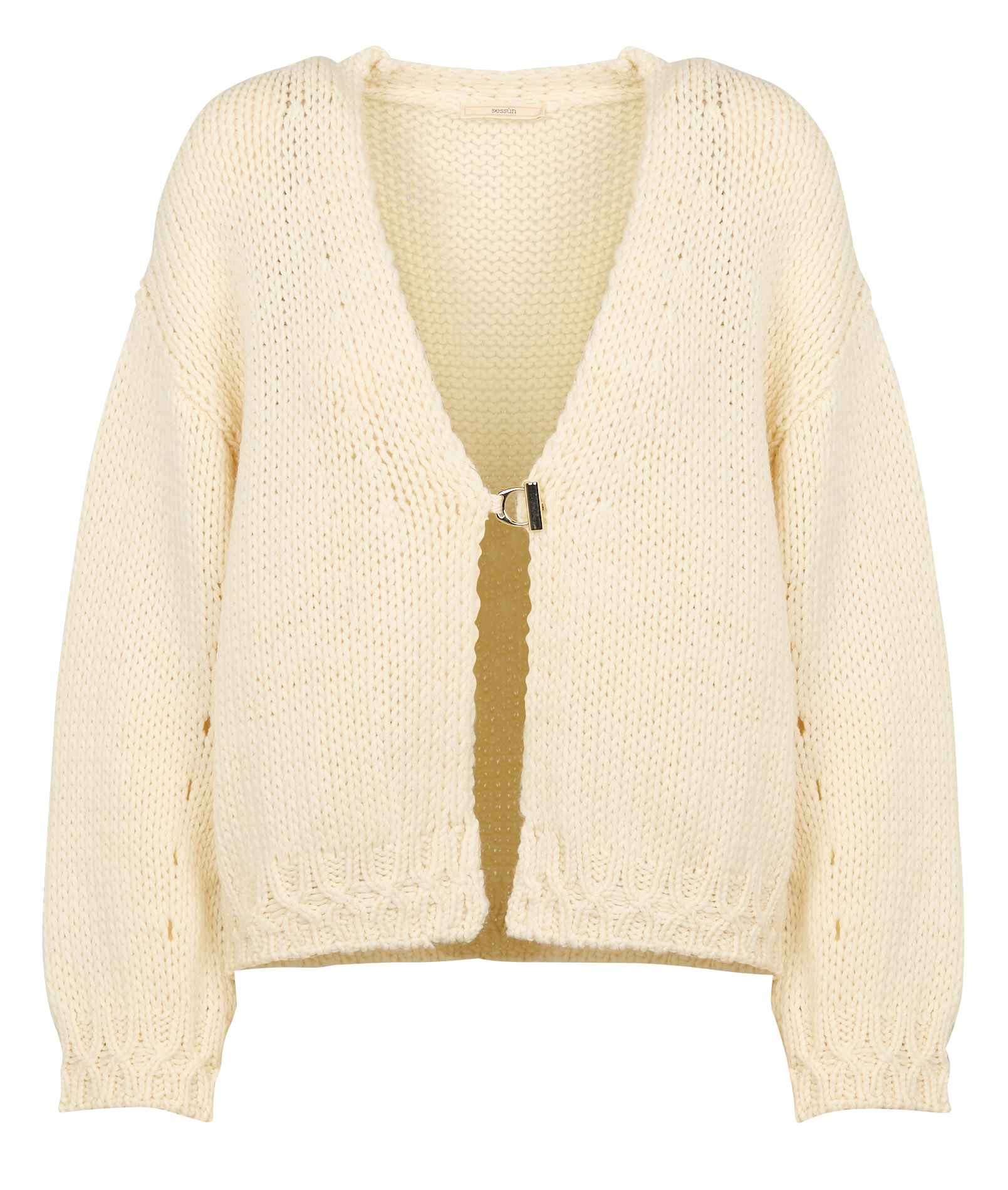 PONFERRADA - Cardigan oversize en laine mélangée | Beige