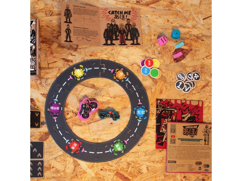Heldbergs Games Partyspiel Catch me ??! Aho! Ein PS-starkes Katz-und-Maus-Spiel auf den Strassen Tokyos