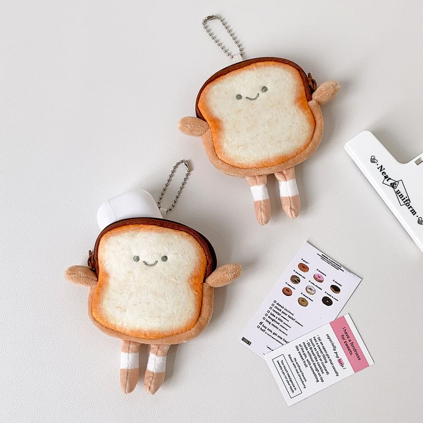 Kumi Fanchant - Toast Pluche Portemonnee Tas Charm Sleutelhanger