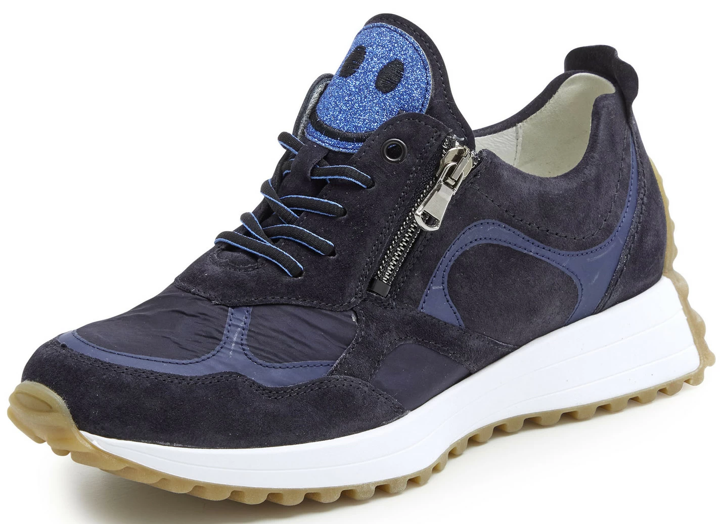 Waldläufer Sneaker mit frecher Glitzer-Applikation