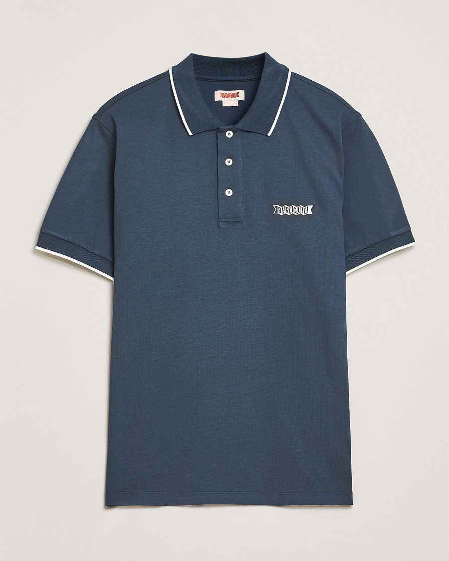 Baracuta Short Sleeve Cotton Jersey Polo Sea Storm