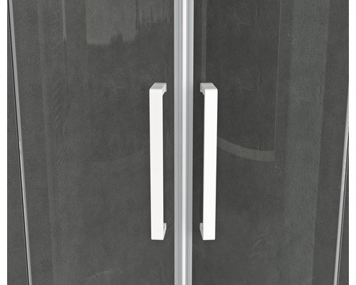Basano Romallo R550 ronde douchecabine, 90 x 90 cm, helder glas, profielkleur mat wit