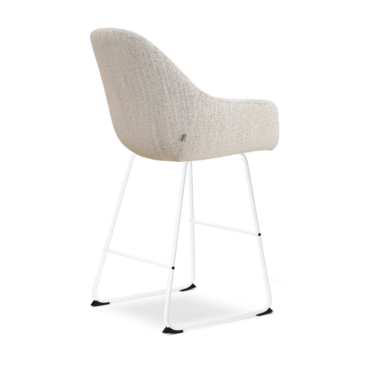 Barkruk Nino-Mae grijs beige gemêleerd wit onderstel 65 cm