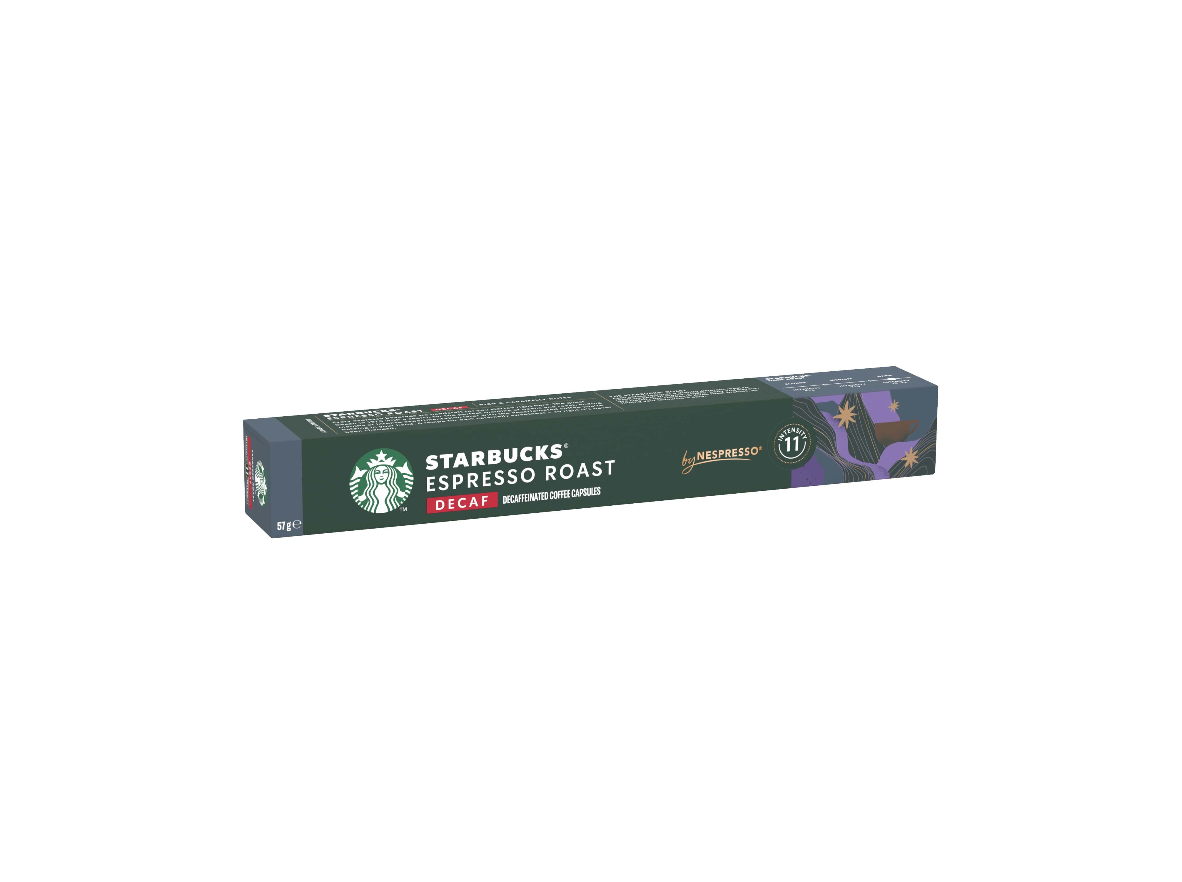 CÁPSULAS STARBUCKS COMPATÍVEL NESPRESSO DESCAFEINADO DARK ROAST 10UN