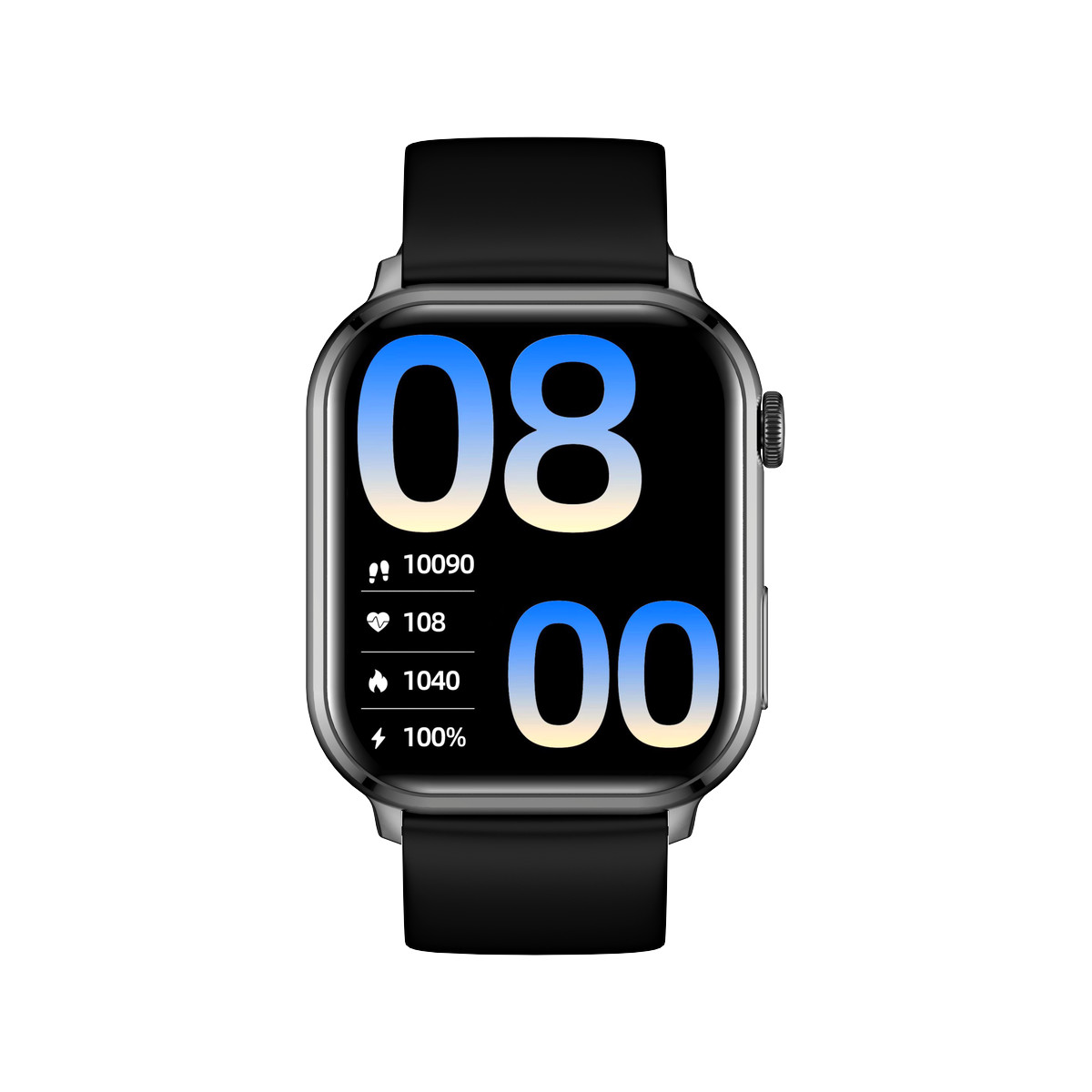 Montre SMARTY 2.0 training mixte connecté métal bracelet silicone noir