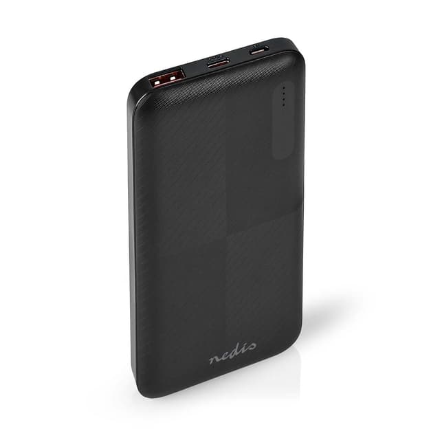 Nedis Powerbank | 10000 mAh | 1.5 / 2.0 / 3.0 A | Antal output: 2 | Output tilslutning: 1x USB-A / 1x USB-C™ | Input forbindels: 1x Micro USB / 1x USB-C™ | PD2.0 18W | Lithium-polymer