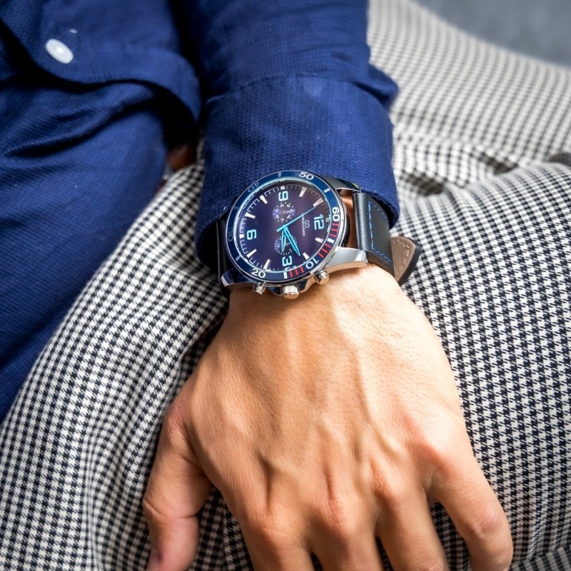 Montre Homme GIORGIO bracelet Cuir Noir