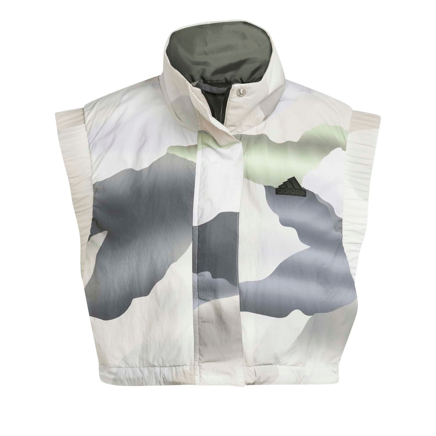 adidas  City Escape Camo Print Crop Bodywarmer