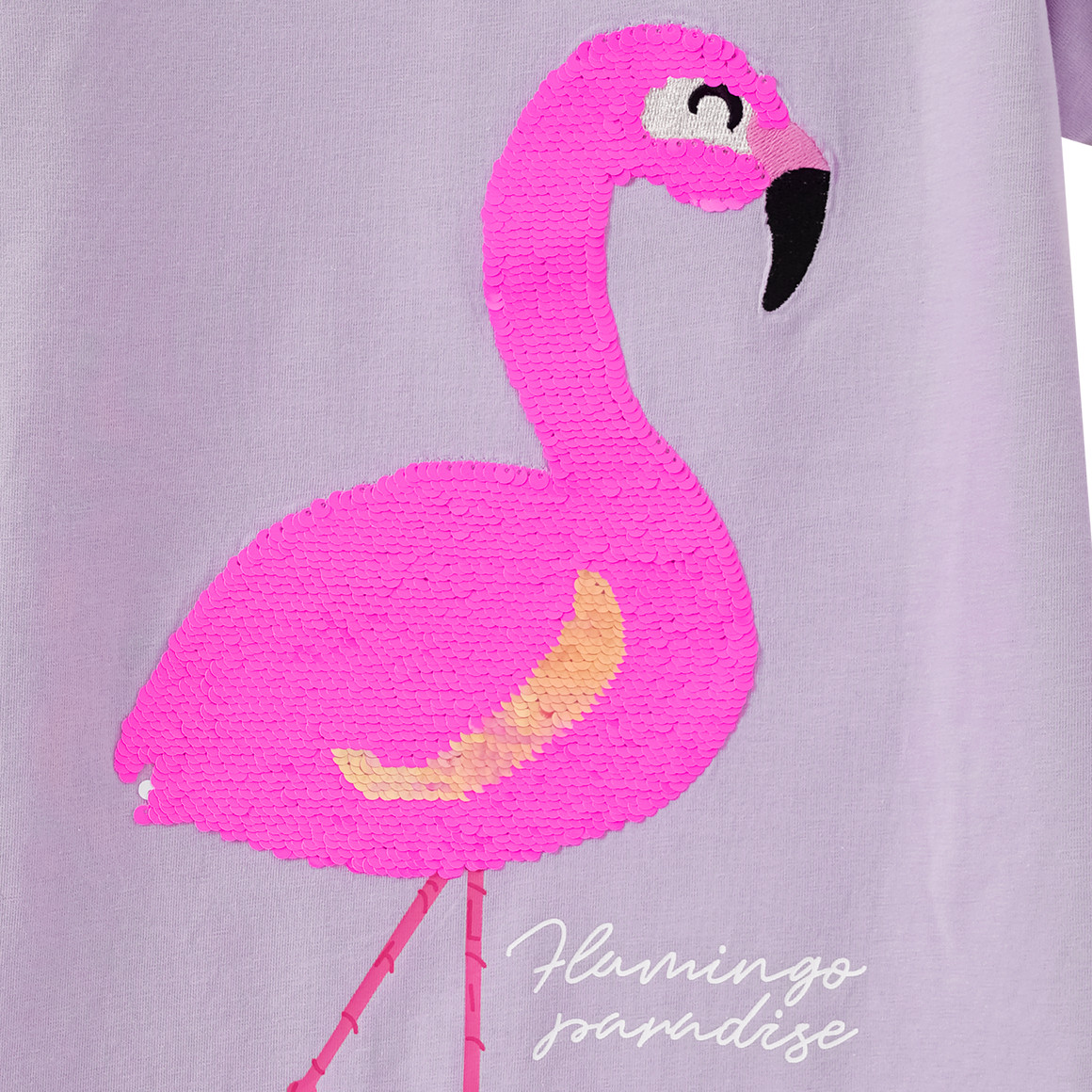 Yigga Mädchen T-Shirt mit Wendepailletten helllila