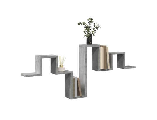 VIDAXL - Etagère murale étagère murale gris béton 104,5x10x43 cm bois d'ingénierie