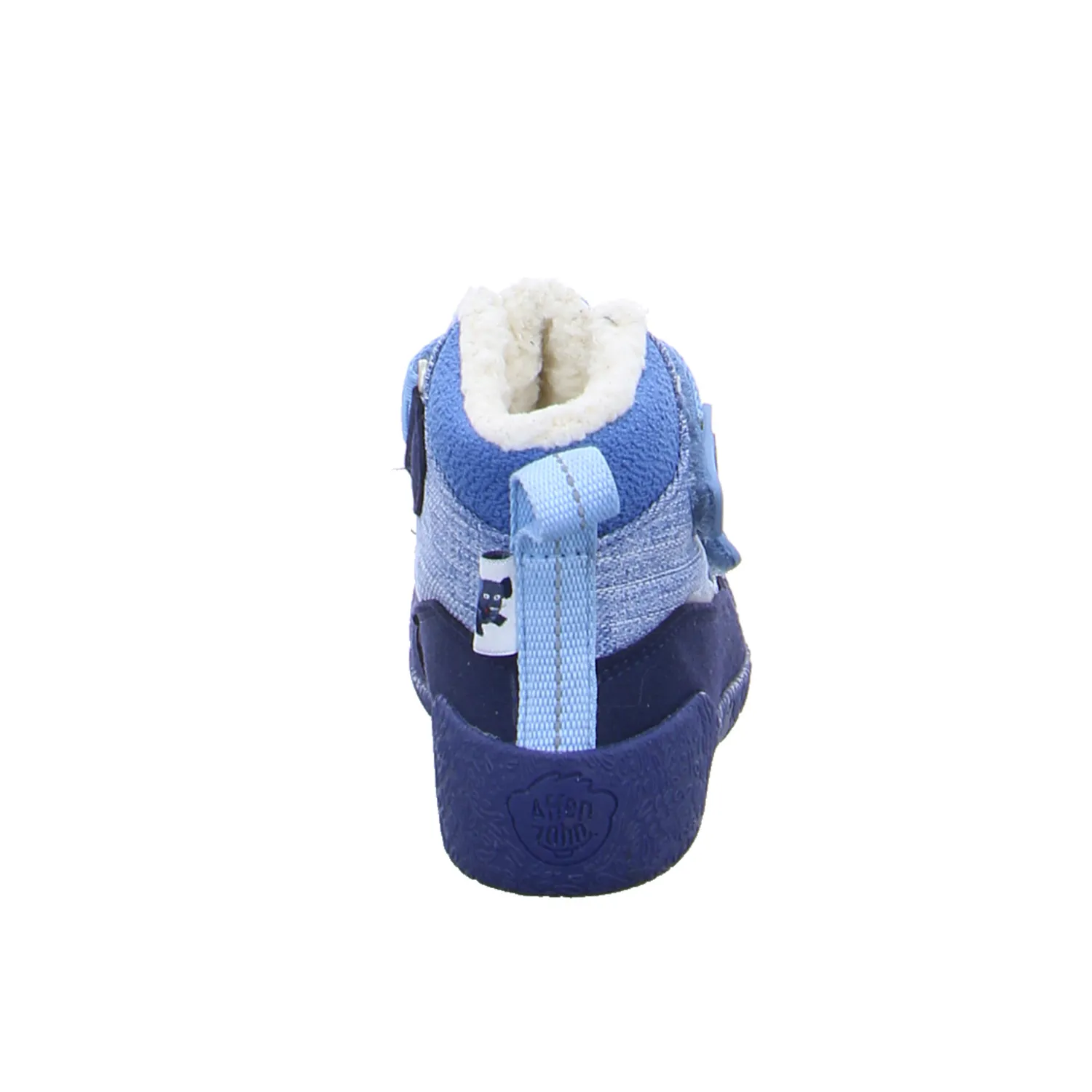AFFENZAHN Kleinkinder-Winter-Bottine Blau Textil  Komfortschuh