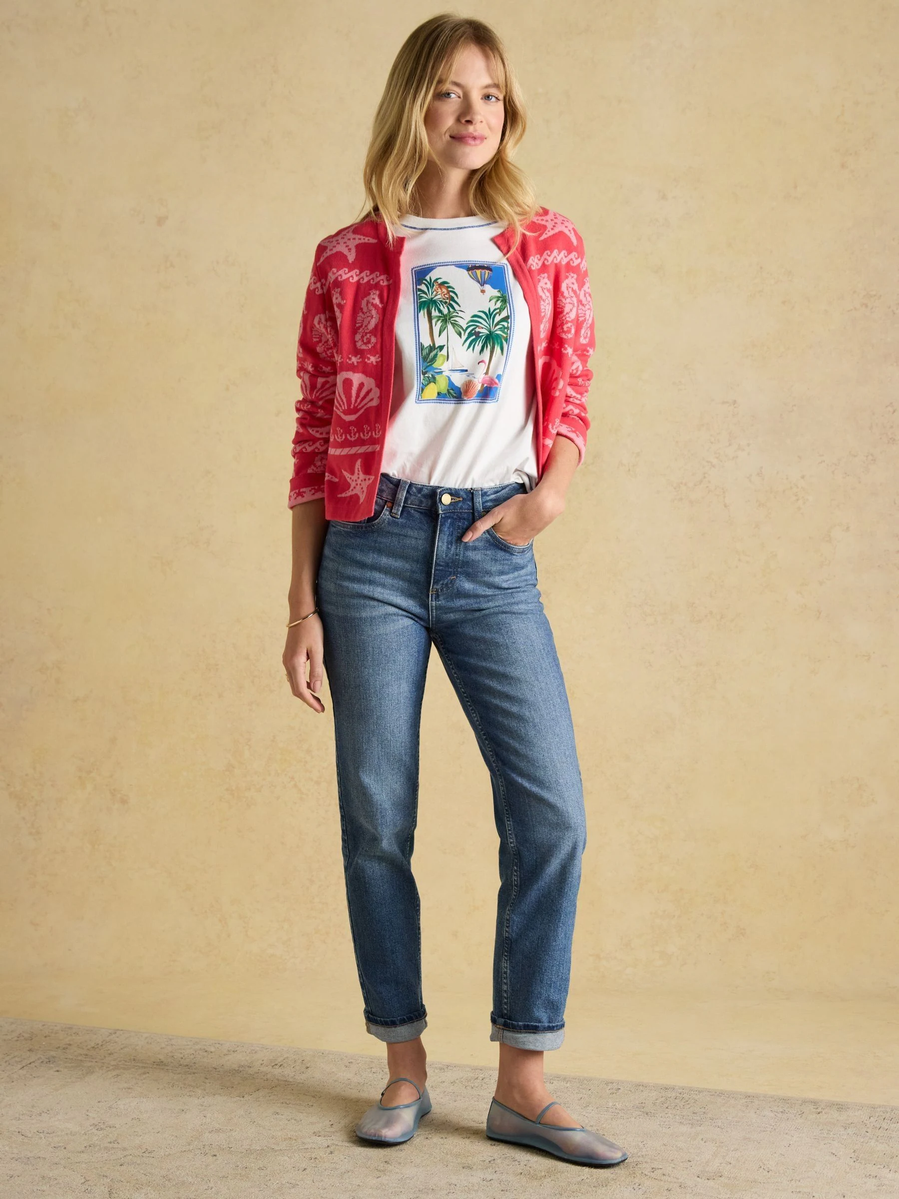 Normaal blauw - Joules jeans met halfhoge taille