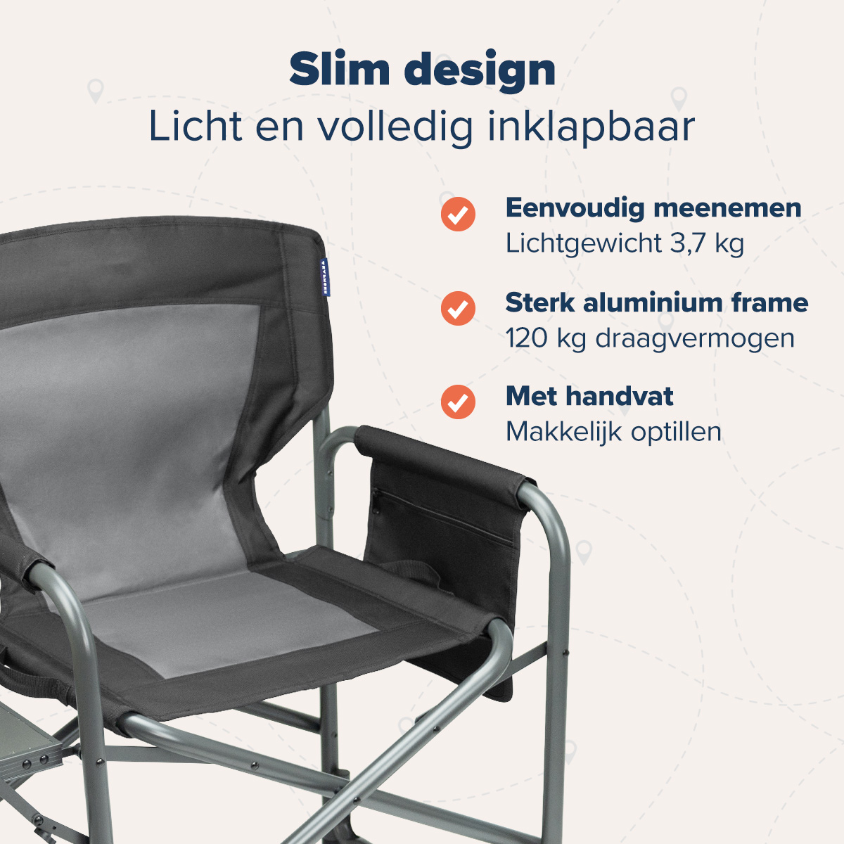 TRVLMORE set van 2 lichtgewicht vouwstoelen - Black