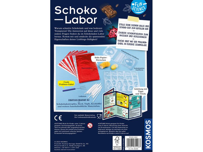 Kosmos Fun Science Schoko-Labor Schokoladenfabrik für Kinder