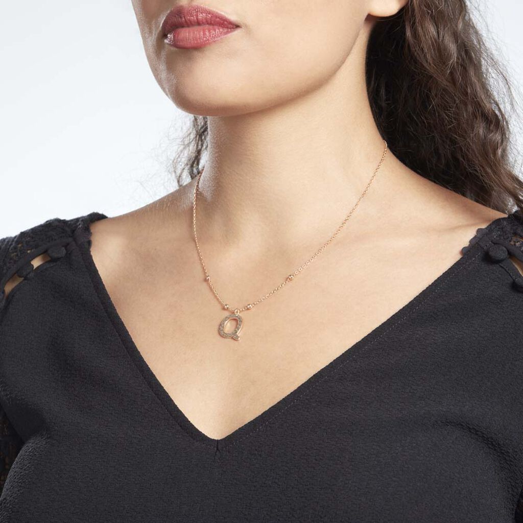 Collier Plaqué Or Jaune Lettra