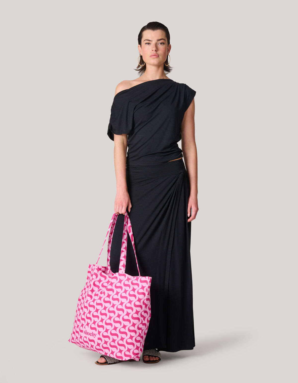 Shoeby Logo Shopper Roze