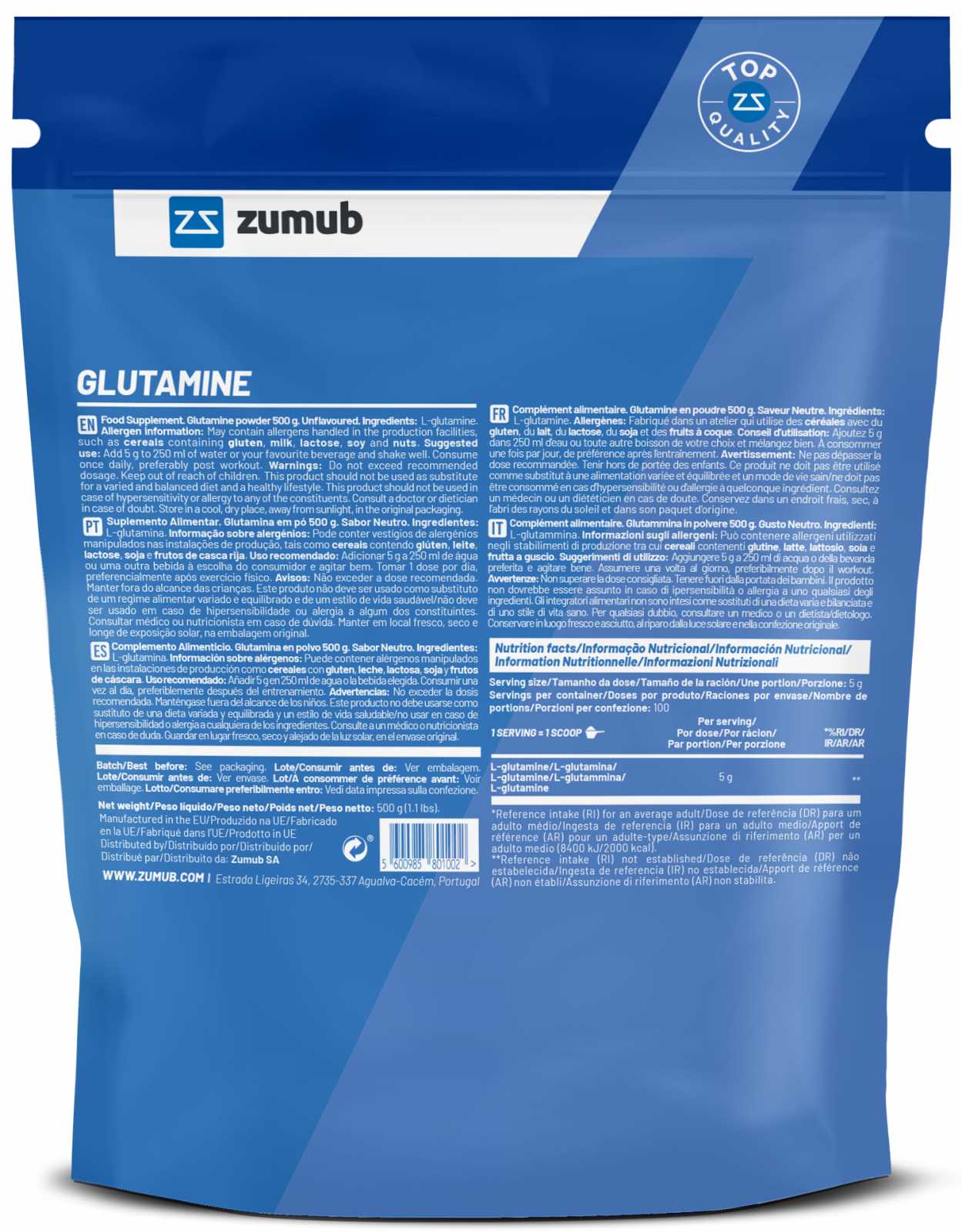 Zumub Glutamina 300g