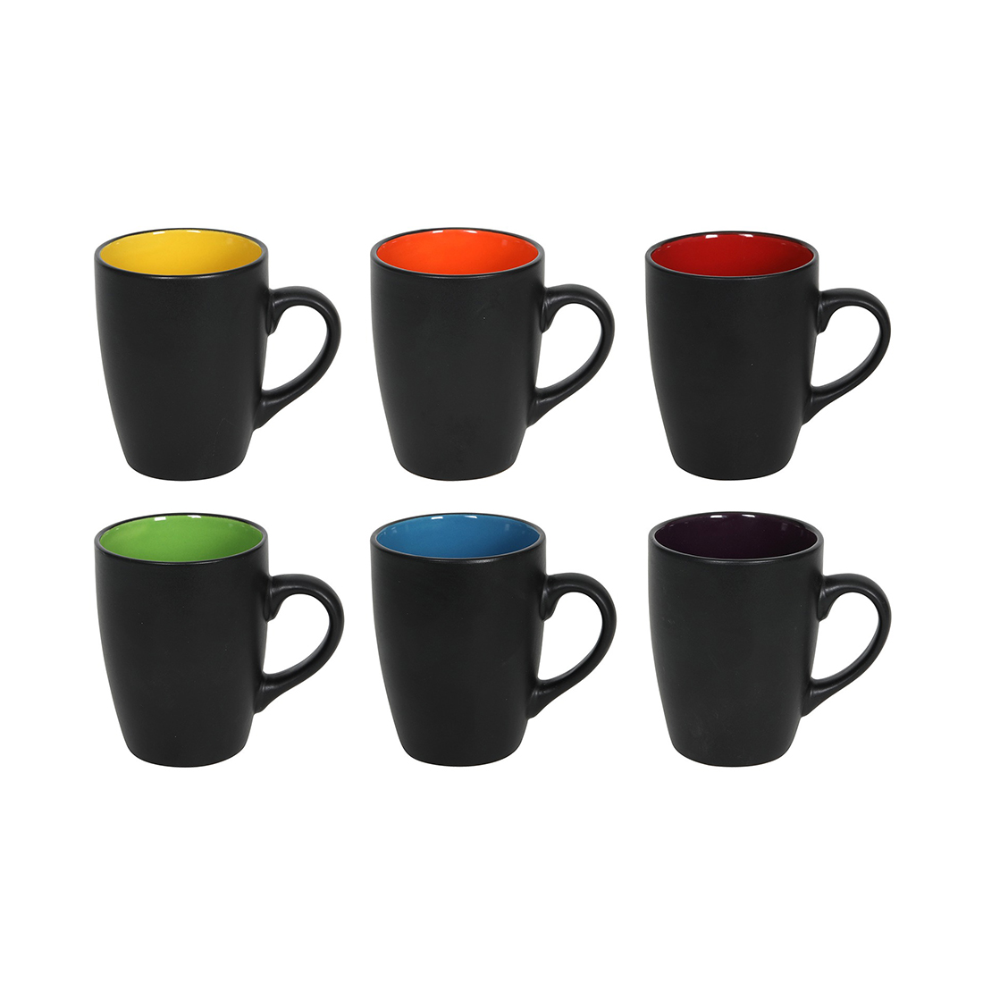 Tavola Tasse 340 ml schwarz innen farbig 6 Stk.