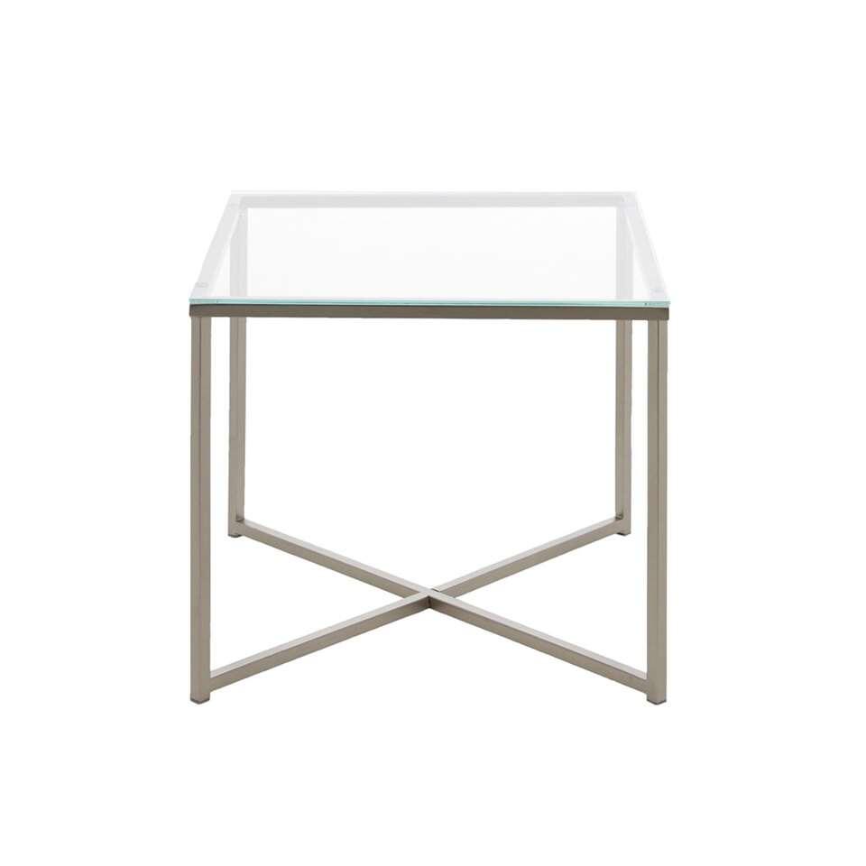 Bijzettafel Indor - glas - 45x50x50 cm