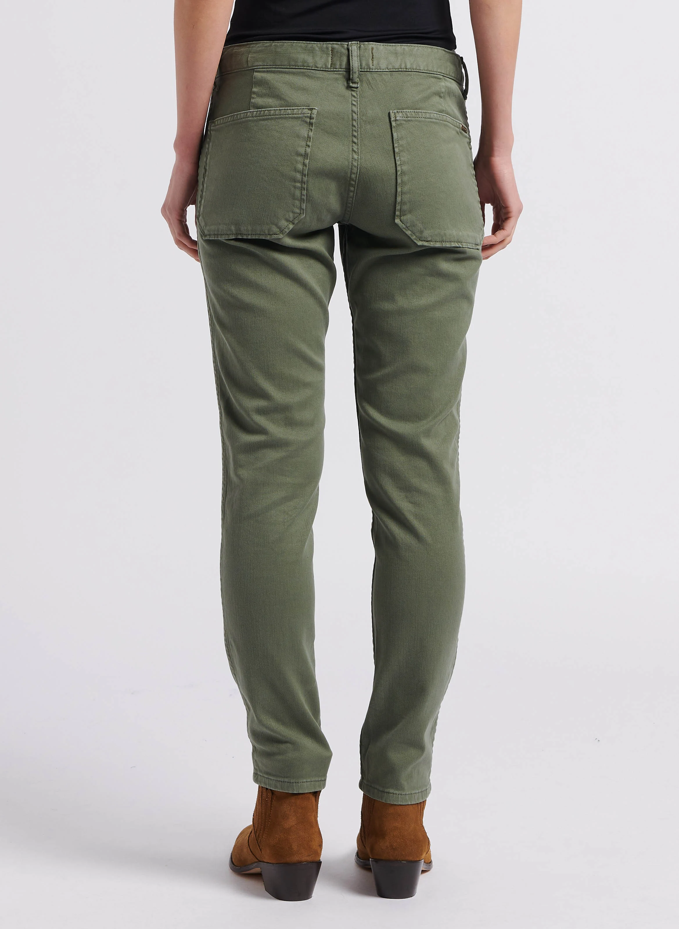 PIERCE - Jean slim en coton mélangé | Vert