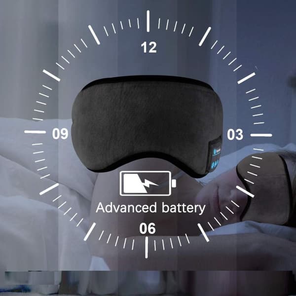 INF Sovemaske med hodetelefoner Bluetooth 5.0 Sort