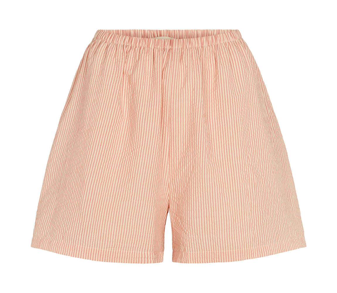 Pajama Shorts W, Shorts - Soft Cheek Stripe