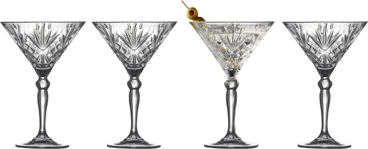 Lyngby Glas Cocktailglas Melodia 21 cl 4 stk. Klar