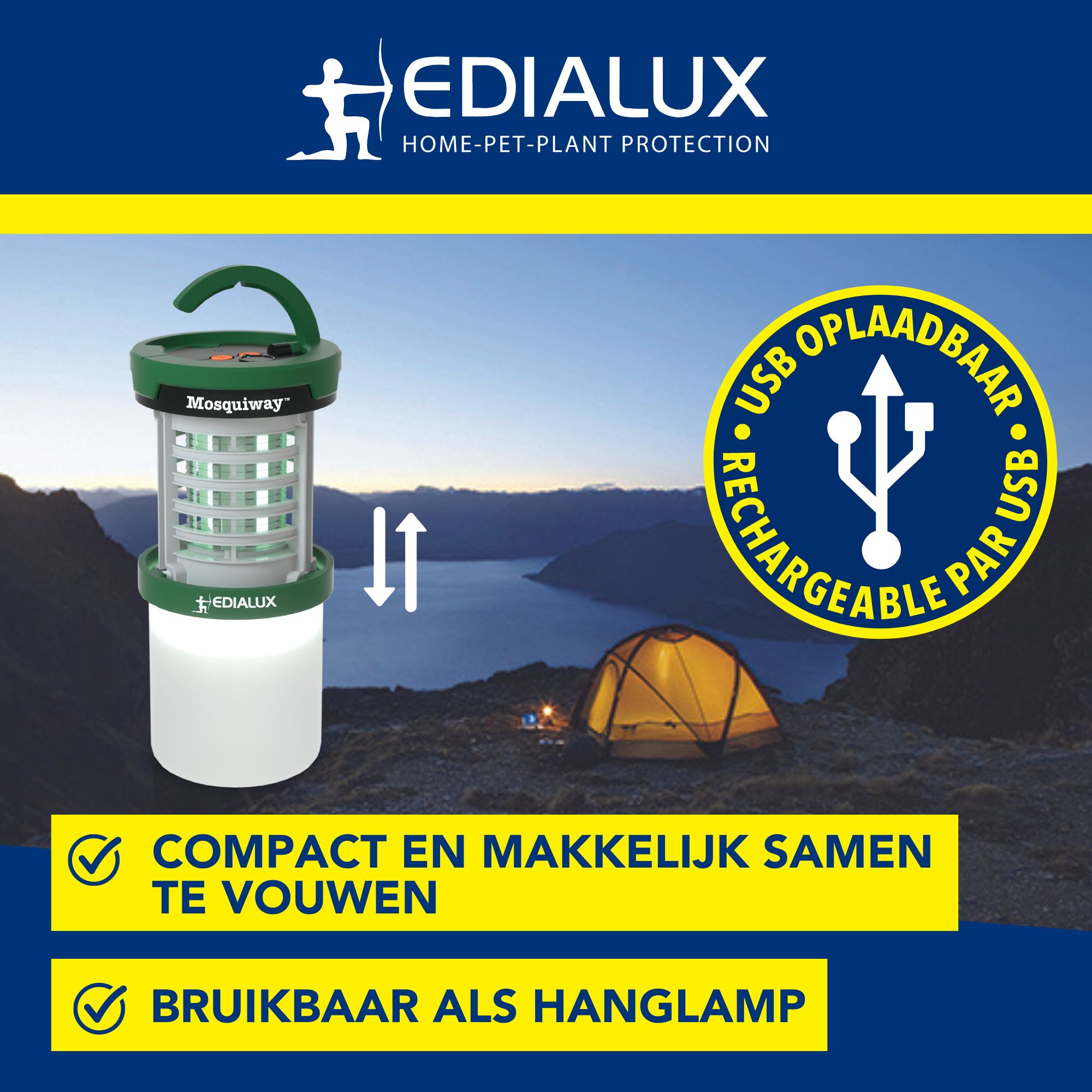 Edialux Mosquiway led muggen- en insectenlamp