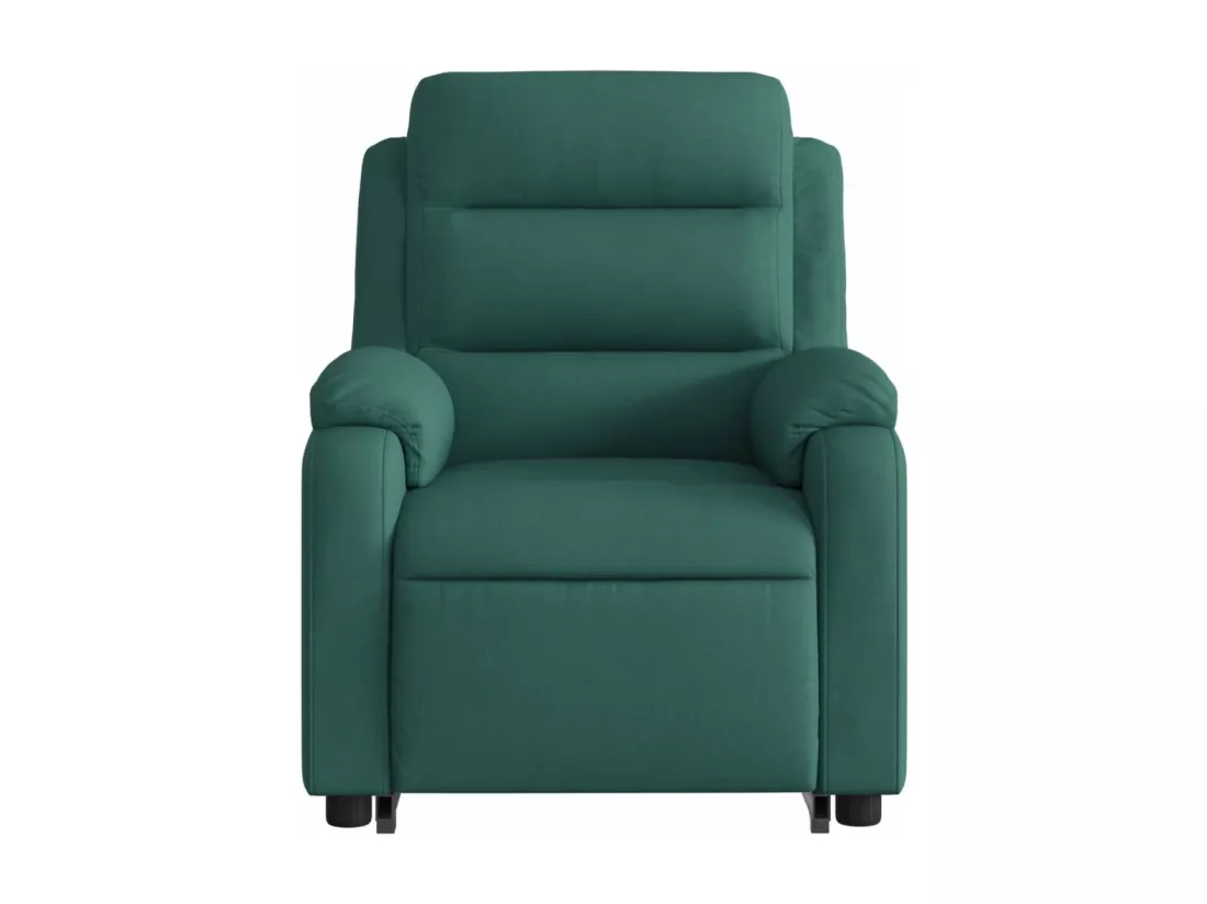 Fauteuil inclinable massant électrique Vert foncé Tissu