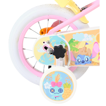 Kinderfiets Disney Stitch pink 12 inch