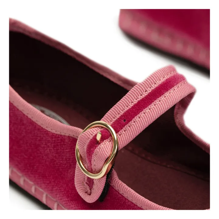 Flabelus Ballerines Slippers Frances Velours | Rouge framboise